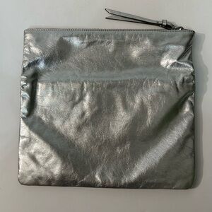👜 Banana Republic Foldable Clutch - Metallic Silver 🌟